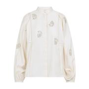 Geborduurde Caladio Blouse in Wit Max Mara , White , Dames