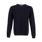 Botanische Crewneck Gebreide Wollen Trui Goes Botanical , Blue , Heren