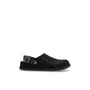 Lutry Premium Suède Slippers Birkenstock , Black , Heren