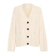 Vanilla Cable Cardigan Sweater InWear , Beige , Dames