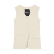 Stijlvolle Jas Vest Art. 8S0538A533 Patrizia Pepe , Beige , Dames