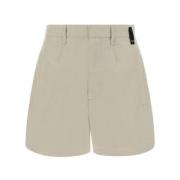 Fleece Bermuda Shorts met zakken Fendi , Beige , Heren