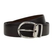 Omkeerbare leren riem Boggi Milano , Brown , Heren