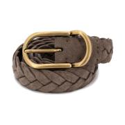 Geweven messing gesp riem Brunello Cucinelli , Brown , Heren