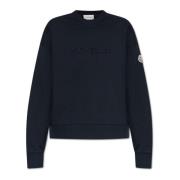 Sweatshirt met logo Moncler , Blue , Dames