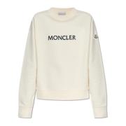 Sweatshirt met logo Moncler , Beige , Dames