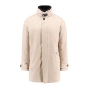 Luxe Beige Cashmere Jas Aw24 Moorer , Beige , Heren