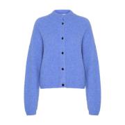 Korte Cardigan - Wedgewood Melange Gestuz , Blue , Dames