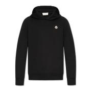 Sweatshirt met logo Moncler , Black , Heren