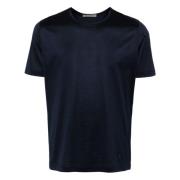 Blauw Casual Jersey T-Shirt Corneliani , Blue , Heren