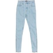 Lichtblauwe Klassieke Vijf-Pocket Jeans Mugler , Blue , Dames