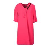 Elegante jurk in polyester-elastaanmix Simona Corsellini , Pink , Dame...