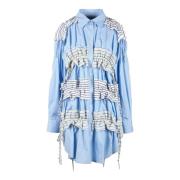 Katoenen jurk voor vrouwen Msgm , Blue , Dames