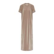 Jurk met korte mouwen Ami Paris , Beige , Dames