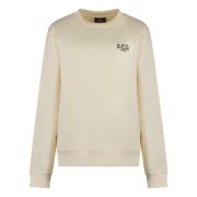 Katoenen sweatshirt met contrasterend logo A.p.c. , Beige , Dames