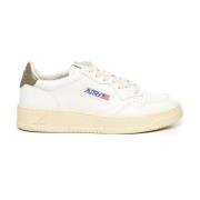 Witte Groene Leren Sneakers Autry , White , Dames