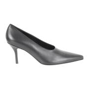 Zwarte Leren Elegante Pumps Gia Borghini , Gray , Dames