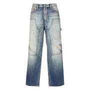 Blauwe Katoenen Jeans met Vernietigd Effect Dsquared2 , Blue , Heren