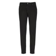 Zwarte Katoenen Jeans met Logopatch Dsquared2 , Black , Heren