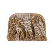 Compacte Tas met Fonkelend Strass Mesh Benedetta Bruzziches , Yellow ,...