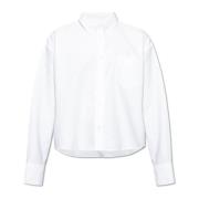 Shirt met logo Ami Paris , White , Heren