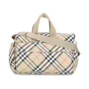 Kinderen Beige Duffel Tas Ruit Patroon Burberry , Beige , Dames