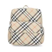 Kinderrugzak met ruitpatroon Burberry , Beige , Dames