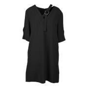 Elegante jurk in polyester-elastaanmix Simona Corsellini , Black , Dam...