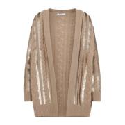 Kameel Micro Cardigan Max Mara , Beige , Dames