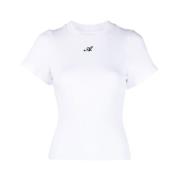 Wit Logo Crew Neck T-shirt Axel Arigato , White , Dames