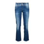 Stijlvolle Cropped Jeans voor Vrouwen Pepe Jeans , Blue , Dames