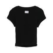 Zwarte Ronde Hals Korte Mouw T-shirt Jean Paul Gaultier , Black , Dame...