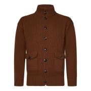 Bruine Geribbelde Bomberjack Aw24 Doppiaa , Brown , Heren