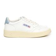 Witte Leren Sneakers met Microgaten Autry , Beige , Dames