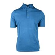 Katoenen Polo Shirt Filippo De Laurentiis , Blue , Heren