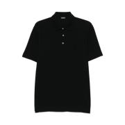 Zwarte Polo Sweater met Borstzak Ermenegildo Zegna , Black , Heren