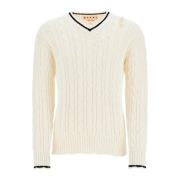 V-neck Knitwear Marni , White , Dames