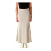 Gebreide rok in regular fit Drykorn , Beige , Dames