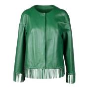 Leren jas 100% leer 1972 Desa , Green , Dames