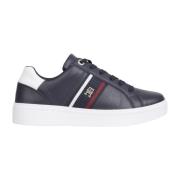 Blauwe Webbing Sneakers Tommy Hilfiger , Blue , Dames