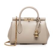 Marlene Beige Leren Tas Dolce & Gabbana , Beige , Dames