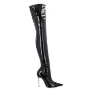 Super Blade Ultravox Over-de-Knie Laarzen Casadei , Black , Dames