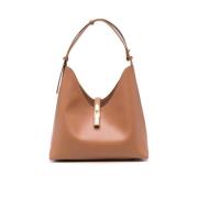 Bruine Faux Leren Schoudertas Furla , Brown , Dames