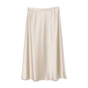 Luxe Beige Zijden Rok Max Mara , Beige , Dames