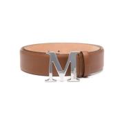 Bruine Leren Riem voor Vrouwen Max Mara , Brown , Dames