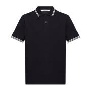 Polo met logo Moncler , Black , Heren