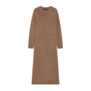 Relaxed Fit Wollen Gebreide Jurk Max Mara Weekend , Brown , Dames