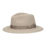 Wol-Kasjmier Blend Vilt Hoed Borsalino , Brown , Heren