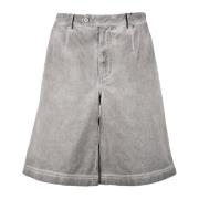 Katoenen Bermuda Shorts Dolce & Gabbana , Gray , Heren