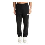 Elastische taille joggers met logodetail Barrow , Black , Heren